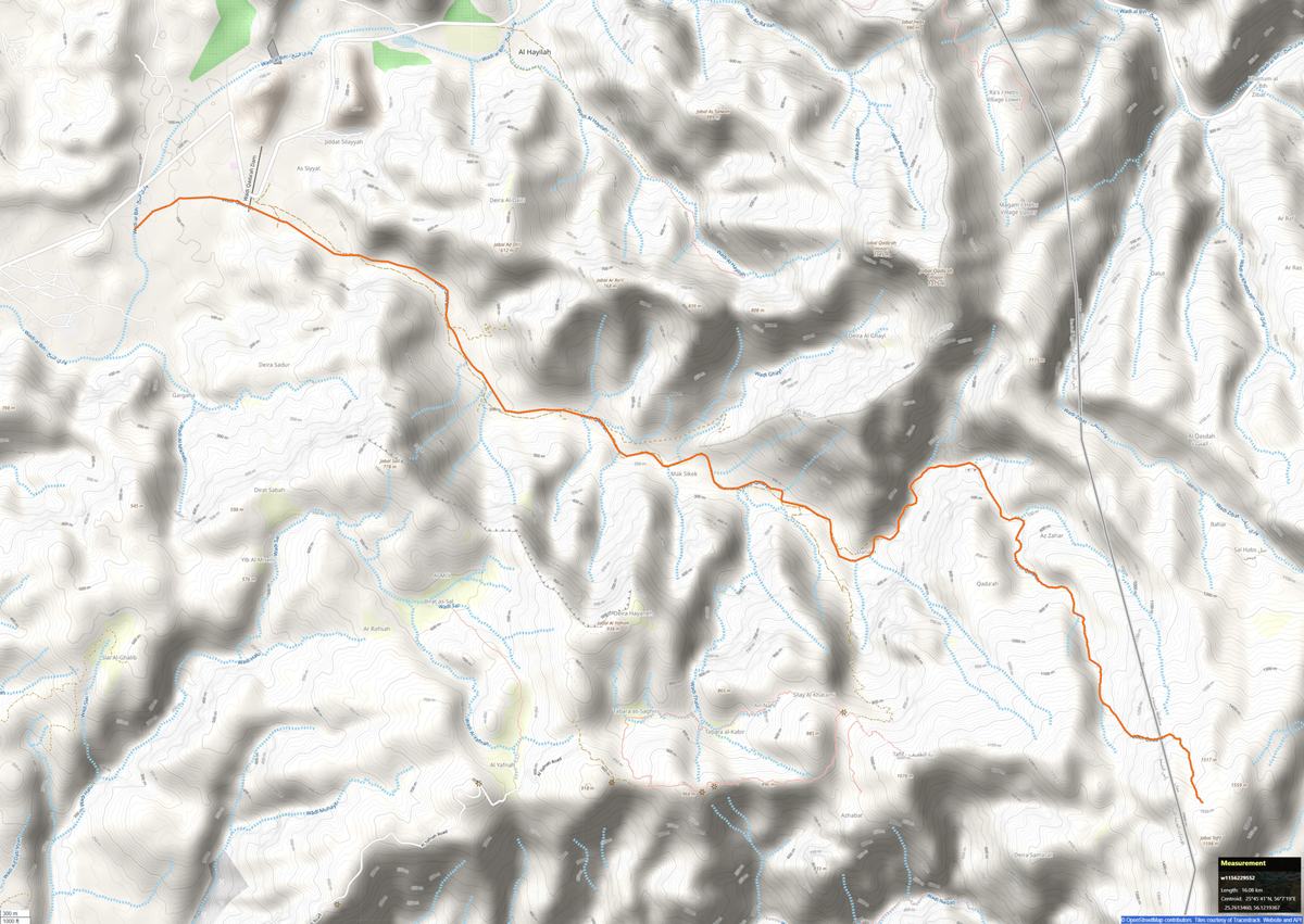 Wadi Qada'ah — Location and course of Wadi Qada'ah.png